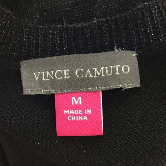 Vince Camuto Sweater Metallic Knit Cold Shoulder - Picture 7 of 8